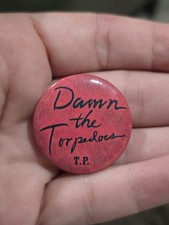 Vintage 1979 TOM PETTY promo button Damn The Torpedoes pin badge Heartbreakers picture