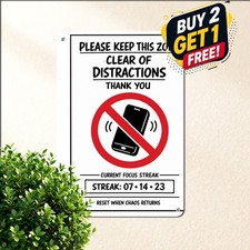 Velociraptor Injury Free Workplace Funny Dinosaur Warning Tin Sign 8x12 picture