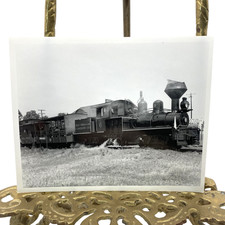 Vintage Ely-Thomas Lumber Co 6 Steam Locomotive Photo 4x5 B&W Gelatin Orig picture