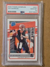 2020 DONRUSS JOE BURROW ROOKIE #301 GRADED PSA 10 GEM MINT picture