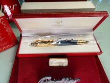 *** Cartier  Panthere  AAA Vintage Black Ball Point Perfect  Mint Complete Set** picture