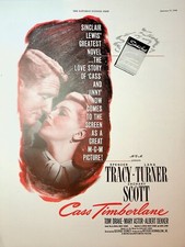 Original Cass Timberlane Movie Ad: Spencer Tracy; Sinclair Lewis Novel picture