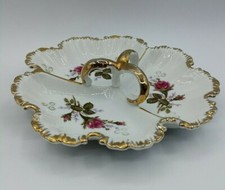 Vintage Three Section Tri-Handle Dish Not Marked   8