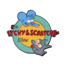 The Itchy & Scratchy Show Enamel Pin Cat and Mouse New picture