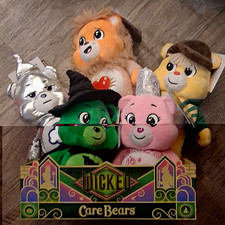 Care Bears Wicked Plush Stuffed Animal Set of 5 W/Store Display Box picture