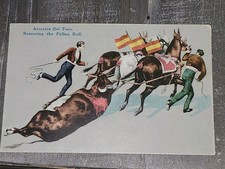 Vintage Early 1900s Unused Postcard ARRASTRE Del TORO REMOVING THE FALLEN BULL  picture