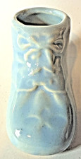 Vintage Baby Shoe Planter Blue Ceramic USA picture