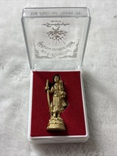 Phra Sivali Thai Amulet Mini Brass Figure Wealth Prosperity Buddhist w/ Case picture