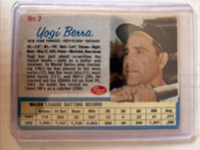 ✅1962 Post - Yogi Berra #7 New York Yankees ✅ picture