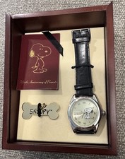 ⌚️Vintage 2000 Peanuts Snoopy Watch 50th Celebration FOSSIL LE 1915/3,000 NEW⌚️ picture