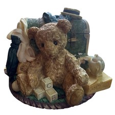 Vintage Ganz Grandmas Attic Balderdash Teddy Bear Trunk Figurine 1993 TT109 picture