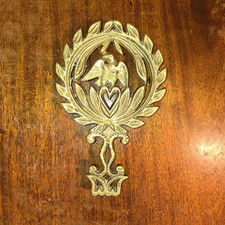 Vintage Brass Colonial Eagle Trivet 8.5”x 6