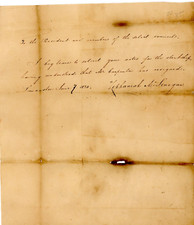1825 Handwritten letter Lancaster PA Signed Zephaniah M Lenegan Anti Masonic picture