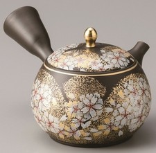 Tokoname ware Pottery Japanese Teapot Yoshino Cherry blossom Kyusu 220ml Japan picture