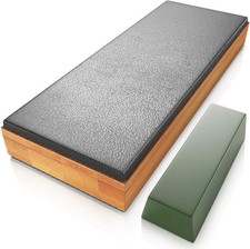 Premium Leather Strop Knife Sharpening Kit w/ Polishing Compound & Guide picture