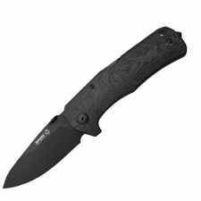 LionSteel TM1 Lockback EDC Flipper Knife Black Camo Carbon Fiber Limited Edition picture