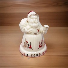 Madison Avenue Porcelain Santa Claus Bell Christmas 2000 Ornament 4