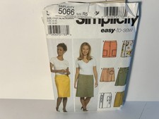 5066 VTG Simplicity Sewing Pattern Misses' 2000s skirts in two lengths picture