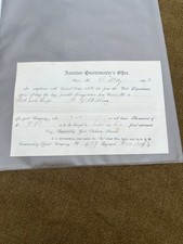 1864 Civil War Union States Document Sick Leave Billing for Wisconsin Soldier picture