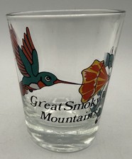 Great Smoky Mountains Shot Glass With A Hummingbird picture