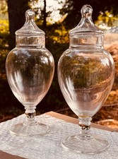 Vintage Apothecary Glass With Lid 10