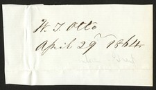 William Tod Otto d1905 signed autograph 2x5 cut Assistant Secretary Interior  ^ picture