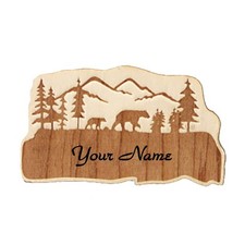 Lipco Bears Laser-Engraved Magnet, Wood, Laser picture