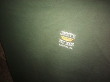 JIMMY'S HOT DOGS vintage 1990s T + business card EASTON PA. picture