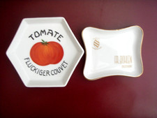 Langenthal Swiss Porcelain Unusual Ashtrays Tomate Fluckiger Couvet & Fr. Bohlen picture