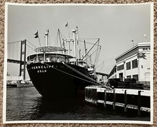 Vtg 1960's Original B&W Photo Ferncliff Oslo Ship San Pedro Harbor LA CA 8x10 picture