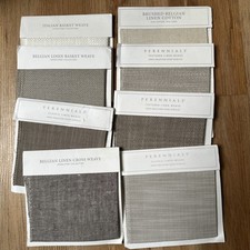 Restoration Hardware Textured Linen Weave Upholstery Fabric  Qty 8 SAMPLES # 6 picture