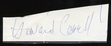 Howard Cosell d1995 signed autograph auto 1x4 cut BC Beckett Certified BAS picture