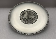 A CHINESE PEWTER ZODIAC PLATE THE YEAR OF THE HORSE, BY ROYAL SELANGOR 1978 picture