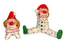 Happy Clowns Ceramic Figurines Jesco Taiwan Vintage Retro Circus Figures picture