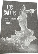 Vintage Sevilla Spain Fiesta Tablao Flamenco Dance Ad Trade Card w/ Map picture