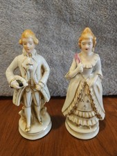 Vintage Hadson Made in Occupied Japan Porcelain Colonial Couple Figurines – 6.5