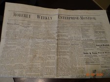 1877 Moberly Missouri Enterprise Monitor Newspaper slams US President RB Hayes picture