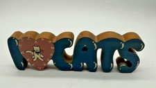 Vintage I Love Cats Wood Sign Kountry Krafts Cat Lover Decor 9