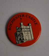 Vintage Rochester Castle Pinback Button UK England King John 1215 Castle Hill picture