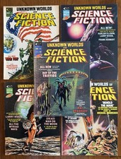 Unknown Worlds of Science Fiction #1 2 3 5 6 LOT Low To Mid-grade Curtis 1975 picture