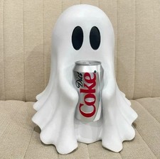 New COCA-COLA Ghost Figurine Holding Diet Coke Can Halloween No drinks picture