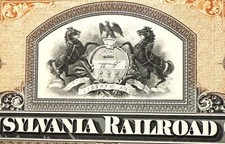 Antique 1900s-1950s PA Railroad Stock Certificate 🚂 “Pennsy” Philadelphia picture
