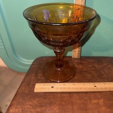 Indiana Glass Honeycomb Pedestal Compote Candy Dish picture