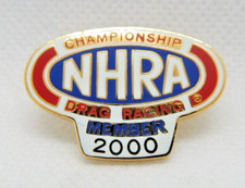 NHRA Member 2000 Drag Racing Race Hat Metal Enamel Pin National Hot Rod Assoc picture
