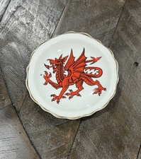 Argyle Bone China Red Dragon of Wales Ceramic Trinket Dish 4.5