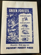 Smokey the bear advertising & High Uinta Utah vintage map USDA picture