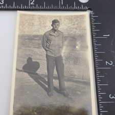 Sheboygan WI Wisconsin Man WWII Soldier Uniform Army 1940s Vintage Photo picture