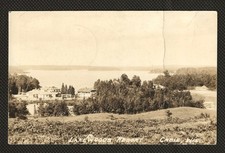 RPPC Cable, WI-Wisconsin Panoramic View of Lakewoods Resort Real Photo Postcard picture