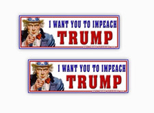 I Want You To IMPEACH TRUMP 20 BUMPER STICKERS Decals ANTI Trump Uncle Sam  20PK picture