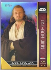 Star Wars Topps Finest 2023 Serialized #FN-53 Qui-Gon Jinn /50 NM picture